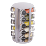 Revolving Spice Rack Set – 20-Jar Carousel Organizer