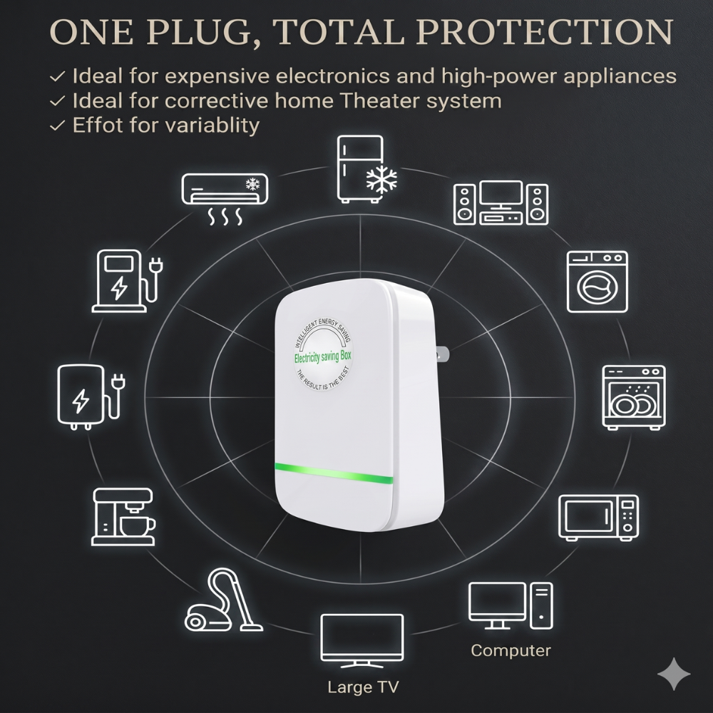 Smart Power Saver Plug – Electricity Saving & Protection Device