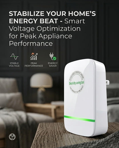 Smart Power Saver Plug, 2026 Electricity Saving Box Energy Saving Device with Voltage Stabilizer Surge Protector Overload Protection Compact Plug and Play for Home Office