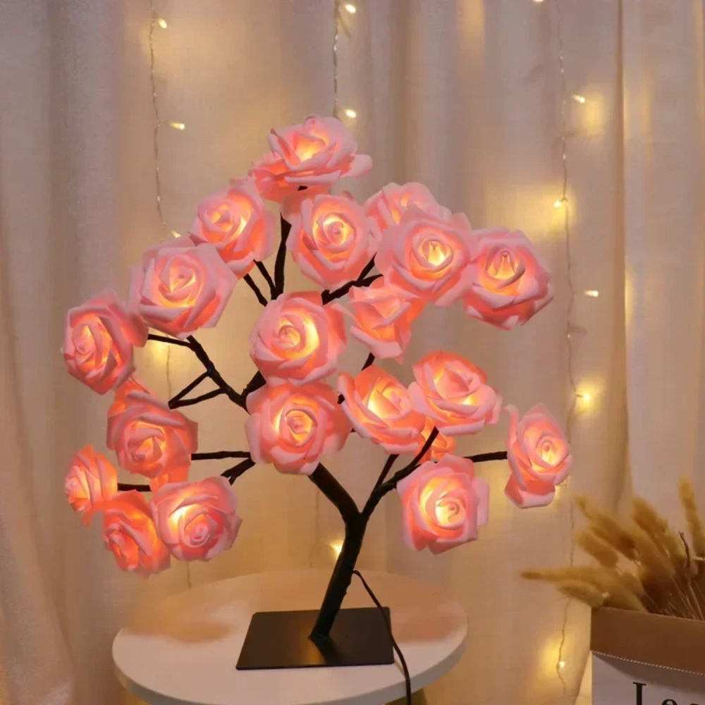 LED Table Lamp – Rose Flower Tree Night Light
