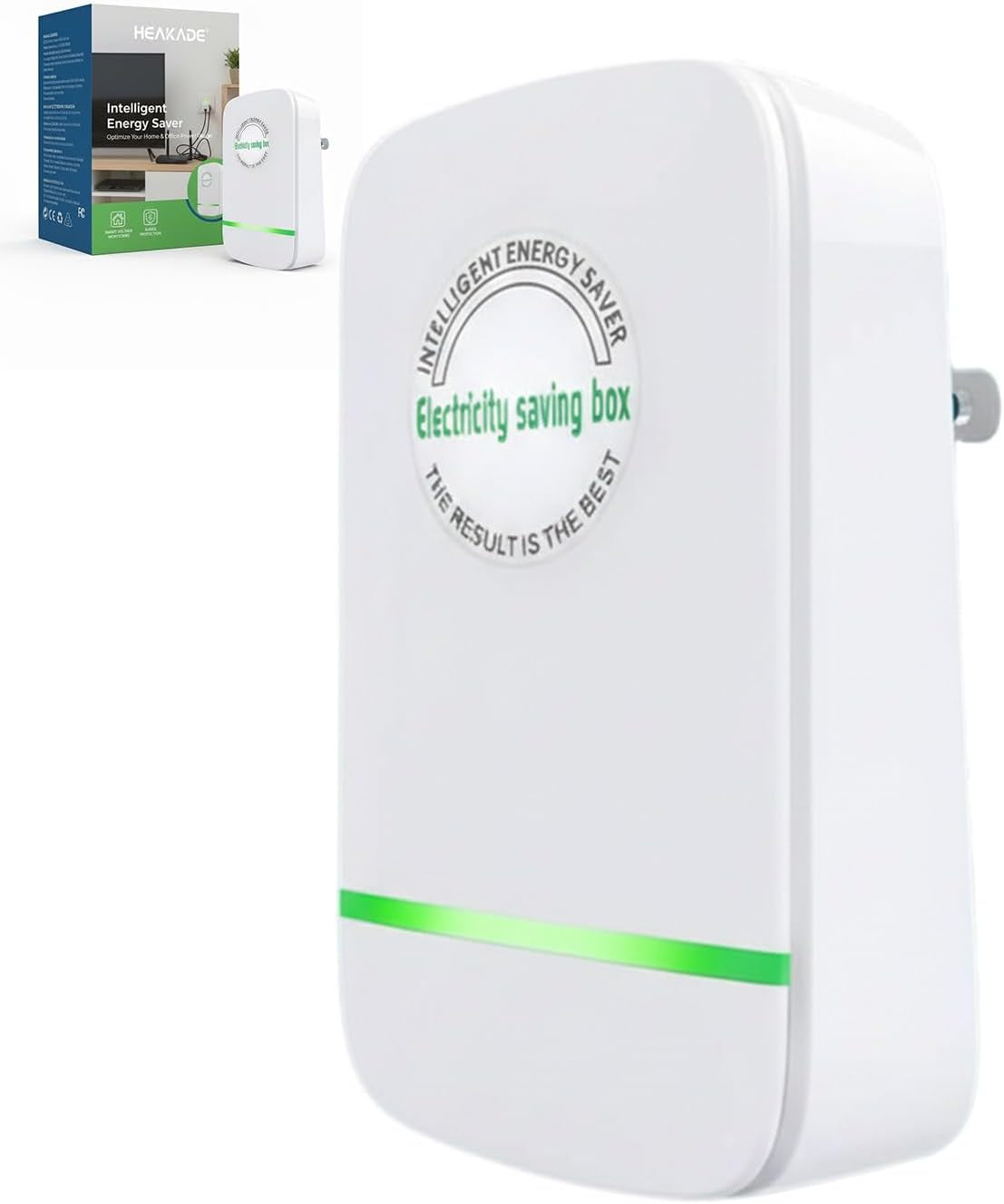 Smart Power Saver Plug, 2026 Electricity Saving Box Energy Saving Device with Voltage Stabilizer Surge Protector Overload Protection Compact Plug and Play for Home Office